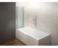 AQUALINE WILA vanová zástěna 900x1400 mm skládací, chrom, čiré sklo (4)