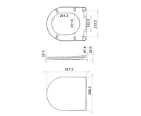 AQUALINE VERMET WC sedátko, Soft Close, Easy Take, bílá (8)