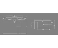 AQUALINE ZUNO 85 keramické umyvadlo nábytkové 85x45cm, bílá (9)