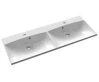 SAPHO MARIA dvojumyvadlo, litý mramor, 120x46cm, bílá