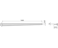 ALCAPLAST Nerezová lišta pro spádovanou podlahu, pravá, výška límce 14 mm APZ904M/1600 (1)