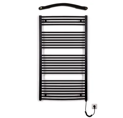 Koupelnový radiátor elektrický Thermal KDO-E 750/1320 - 700W, pravý - černý mat