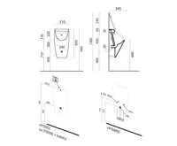 GSI COMMUNITY urinál se zakrytým přívodem vody s otvory pro víko 31x65cm, bílá ExtraGlaze (6)