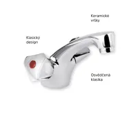 Umyvadlová stojánková baterie, Kasia, bez výpusti, chrom (2)