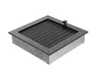 HS Flamingo Krbová mřížka 22x22 BASIC staré stříbro s žaluzií (2)