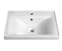 AQUALINE SAVA 55 keramické umyvadlo nábytkové 55x46cm, bílá (5)