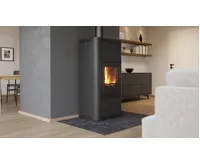 HS Flamingo Krbová kamna AQUAFLAM ® 12 s výměníkem - černá, manuální regulace (7)