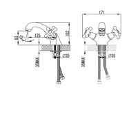 AQUALINE VICTORIA stojánková umyvadlová baterie, chrom (6)