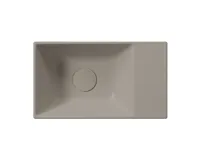 GSI KUBE X keramické umývátko 40x23cm, bez otvoru, pravé/levé, tortora mat (3)