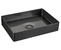 SAPHO AURUM nerezové umyvadlo na desku, 50x35cm, včetně výpusti, gun metal SAPHO AURUM nerezové umyvadlo na desku, 50x35cm, včetně výpusti, gun metal