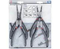 BGS Sada kleští na rozpěrné kroužky, 175 mm, 4dílná (7)