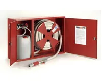 Hydrantový pěnotvorný systém s tvarově stálou hadicí D33 - 30m, pravý přívod