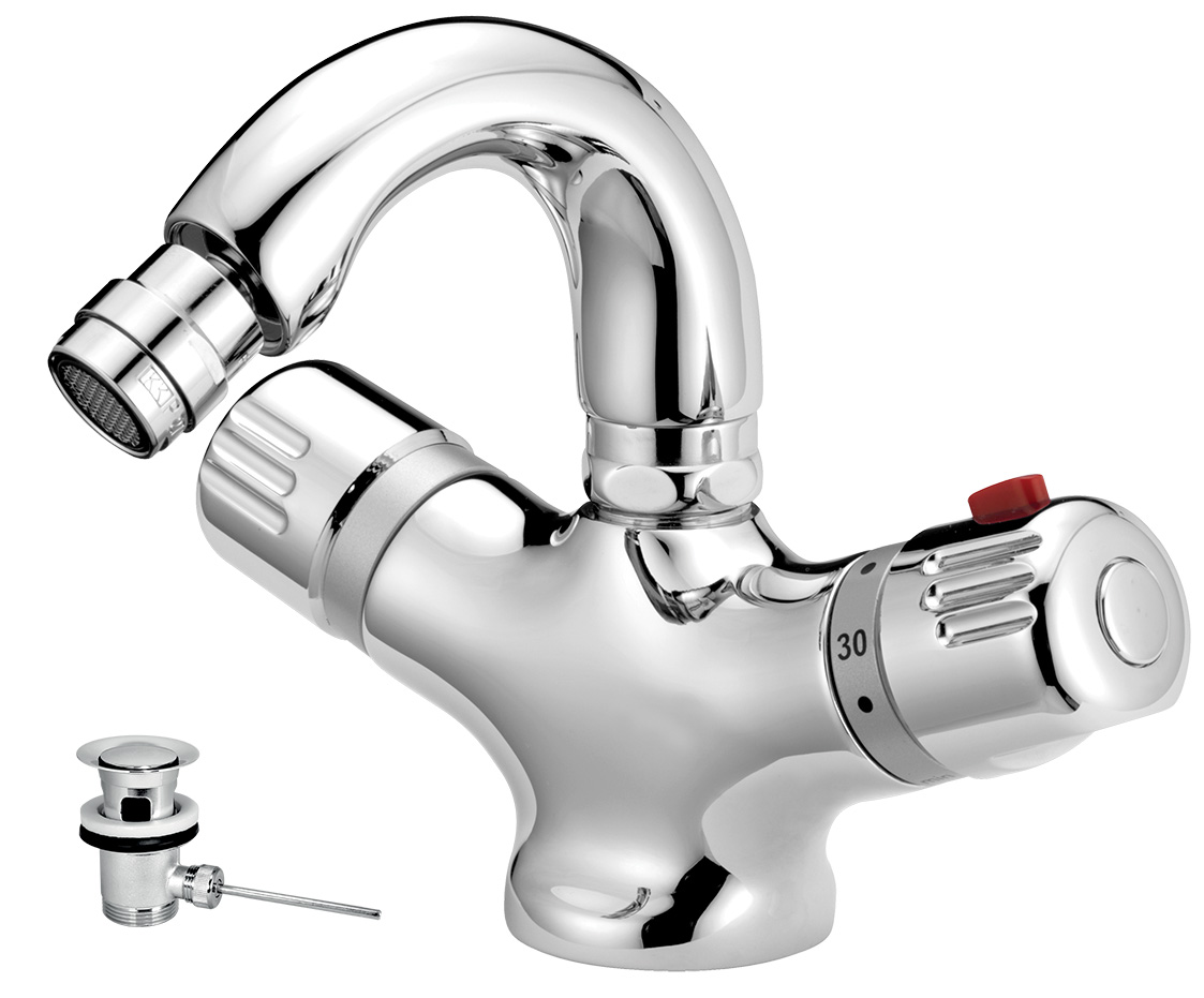 Novaservis bidetová baterie termostatická s výpustí aquamat chrom - 2611,0