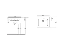 SAPHO VIOLA 61 keramické umyvadlo nábytkové 61x51,5cm, bílá (4)