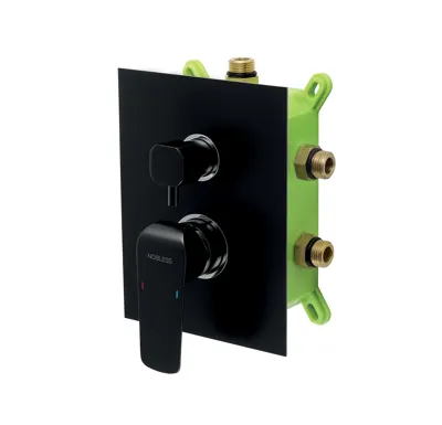 NOVASERVIS Podomítková baterie s boxem 3 vývody, TINA, černá - BOX38051RX,5