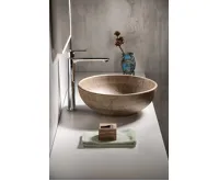 SAPHO PRIORI keramické umyvadlo na desku, Ø 41 cm, hnědá se vzorem (4)