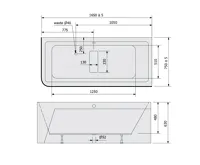 POLYSAN MARLENE CURVE R MONOLITH obdélníková vana 165x75x63cm, bílá (8)