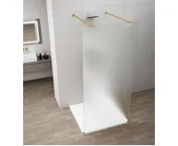 POLYSAN ESCA GOLD MATT jednodílná sprchová zástěna do prostoru, matné sklo, 1200 mm