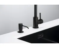 SAPHO Zápustný dávkovač mýdla, kulatý, černá mat (3)