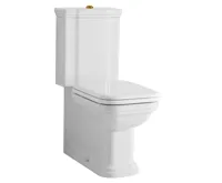 KERASAN WALDORF WC kombi, spodní/zadní odpad, bílá-bronz