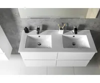 SAPHO SLIM keramické dvojumyvadlo, nábytkové, 120x46,5cm, bílá (5)