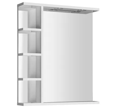 AQUALINE KORIN zrcadlo s LED osvětlením a policemi 60x70x12cm
