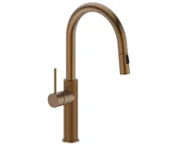 SAPHO FLAWO stojánková dřezová baterie s výsuvnou sprškou, měď mat