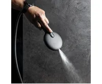 SAPHO Ruční masážní sprcha, 3 režimy sprchování + režim oplach, silikon trysky, průměr 120mm, ABS/černá mat (7)