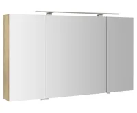 SAPHO RIWA galerka s LED osvětlením, 3x dvířka, 121x70x17cm, jilm bardini