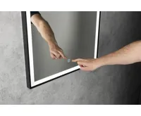 AQUALINE CORNA zrcadlo s LED osvětlením 60x80cm, dotykový senzor, stmívatelné, černá mat (8)