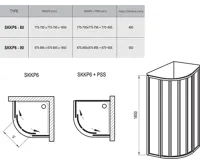 Ravak sprchový kout čtvrtkruh SKKP6-90 bílá+grape (6)