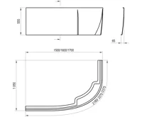Ravak Panel A Rosa II L 160 cm snowwhite (1)