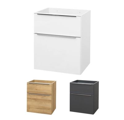 Mailo, koupelnová skříňka, bílá, 2 zásuvky, 610x700x480 mm