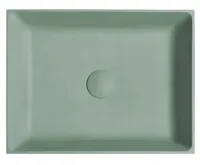 SAPHO FORMIGO betonové umyvadlo na desku, 47,5x36,5cm, zelená mat (6)