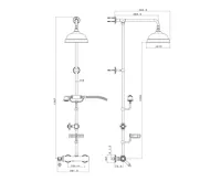 SAPHO VIENNA sprchový sloup s pákovou baterií, mýdlenka, 1267mm, chrom (3)