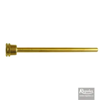 REGULUS Jímka pro 1 čidlo, 7 x 9 x 180 mm, 1/2", mosaz