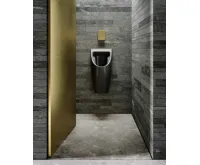 GSI COMMUNITY urinál se zakrytým přívodem vody, Rimless, 31x65cm, černá mat (3)