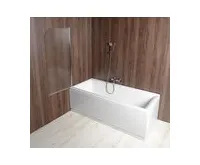 AQUALINE VILMA vanová zástěna 600x1400mm, chrom, levá, sklo matné (1)