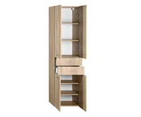 AQUALINE ZOJA/KERAMIA FRESH skříňka vysoká se zásuvkami 50x184x29cm, dub platin (3)