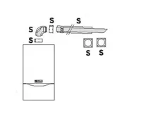 Vaillant Vodorovné odkouření 1m, ø 80/125 mm