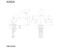 Umyvadlová stojánková baterie, Kasia, bez výpusti, chrom (1)