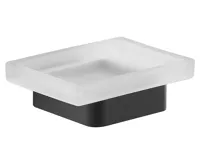 GEDY SAMOA mýdlenka, mléčné sklo, černá mat