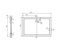 AQUALINE TECMI sprchová vanička z litého mramoru, obdélník 120x80cm, bílá (5)