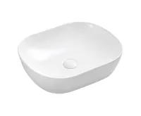 Umyvadlo na desku bez přepadu, 465x375x115 mm, kulaté, keramické