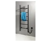 SAPHO KARBO elektrický sušák ručníků, kulatý, 500x1600mm, 120 W, černá mat (1)