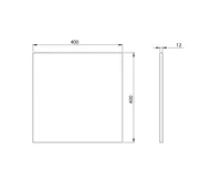 SAPHO Deska Rockstone 40x1,2x40cm, bílá mat (5)