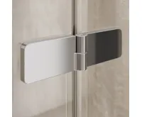 NOVEA Sprchový kout, čtverec, 80 cm, chrom ALU, sklo Čiré, dveře levé a pevný díl (2)