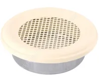 HS Flamingo Krbová mřížka KULATÁ 125 mm slonová kost