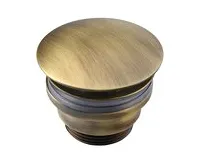 SILFRA Umyvadlová výpust 5/4“, neuzavíratelná, velká zátka, 5-55mm, bronz (1)