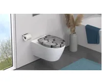 Schütte WC sedátko GREY HEXAGONS| Duroplast,  Duroplast, Soft Close (12)